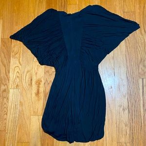 Robert Rodriguez Draped, Butterfly Sleeve Dress